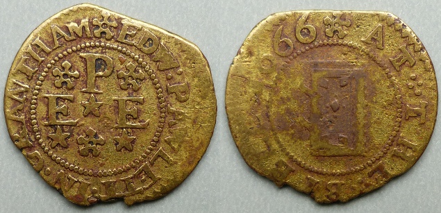 Grantham, Edw Pawlett 1666 halfpenny